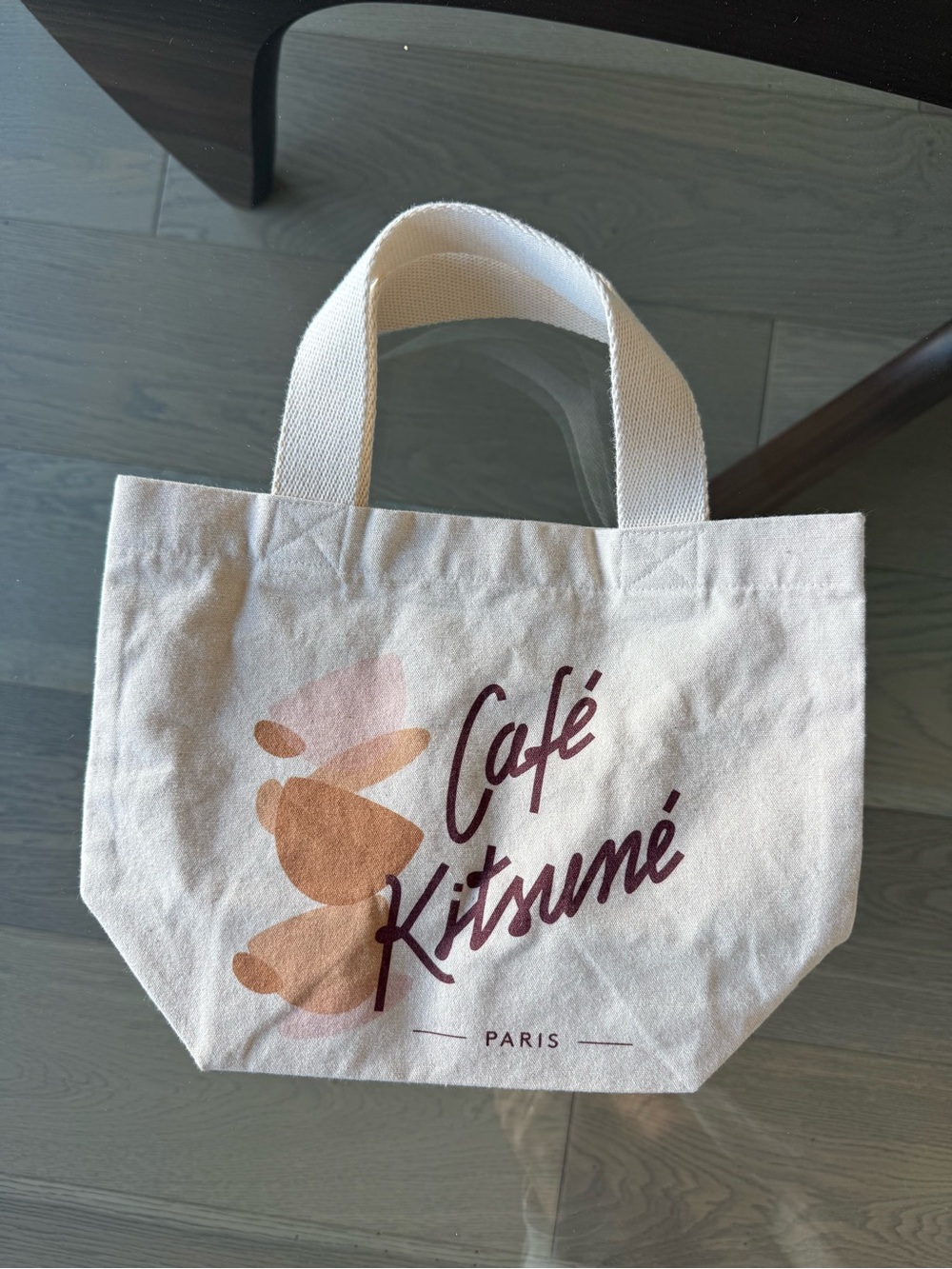 MAISON KITSUNÉ Mini Café Kitsuné Canvas Tote